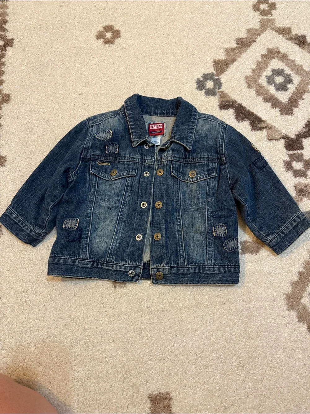 GAP Blue Kids Denim Jacket with Graphic Guitar Back